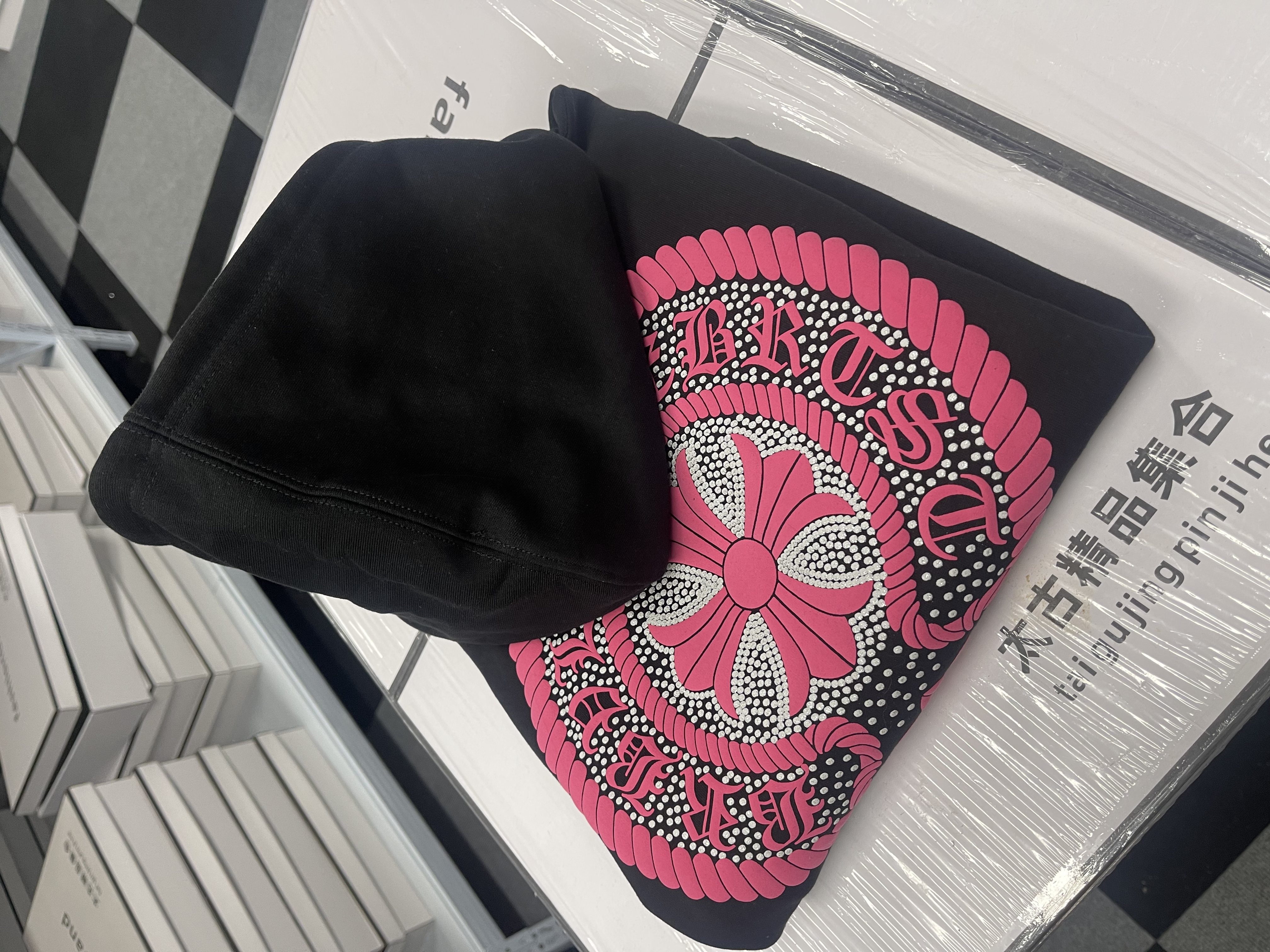 【XM】光变闪粉2025加绒圆领新款男女同款潮牌卫衣宽松时尚1