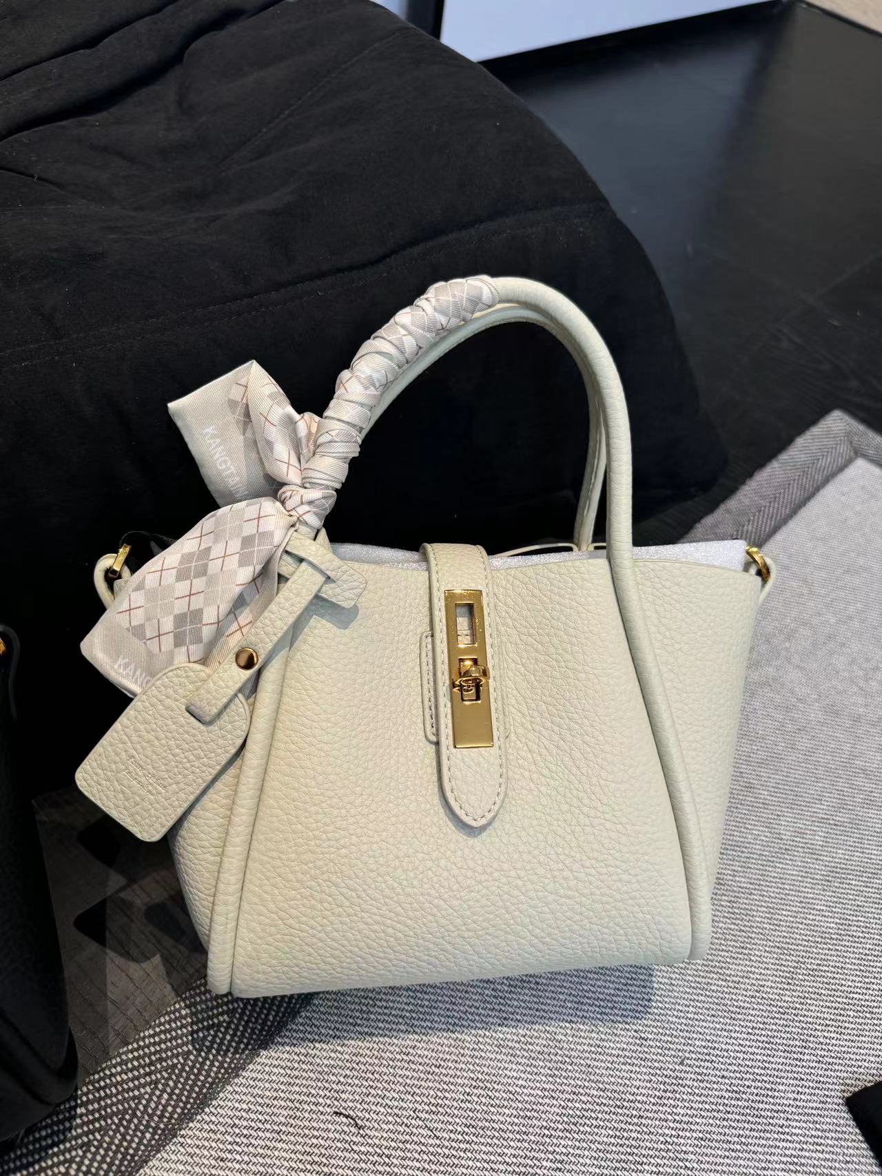 高级质感水桶包韩系轻奢时尚百搭单肩斜挎包E2046