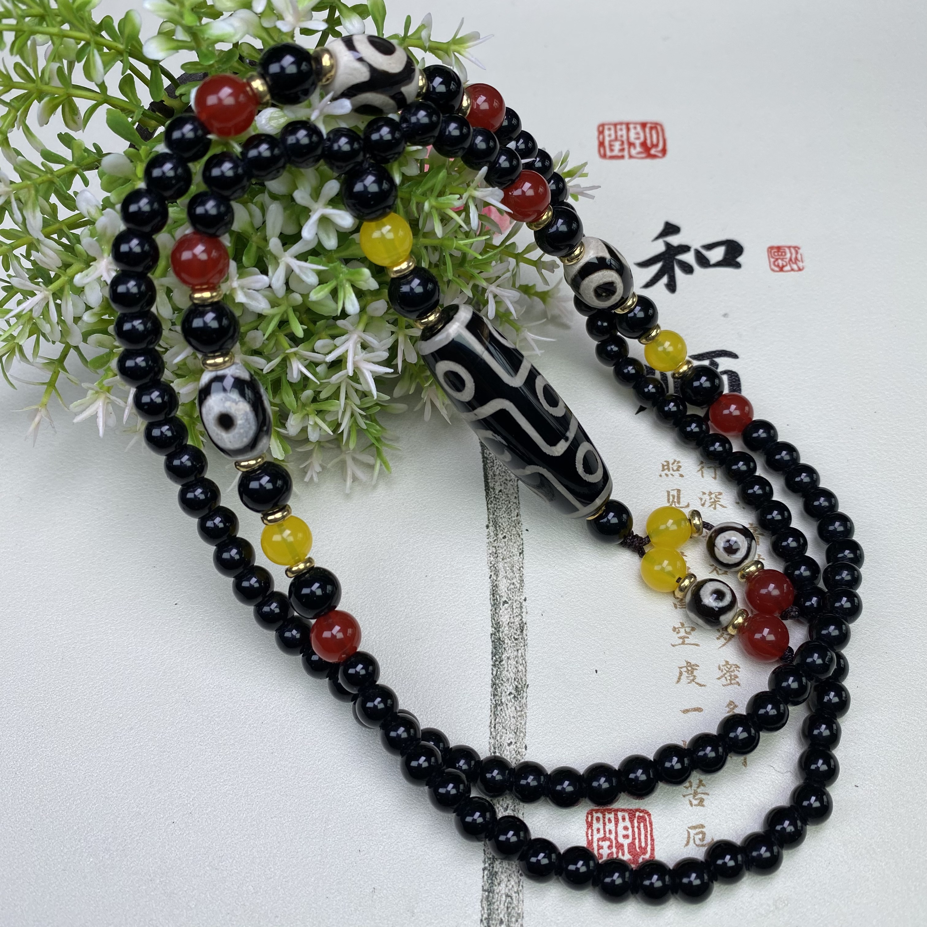 保真天然藏珠玛瑙项链（多样性发其一）