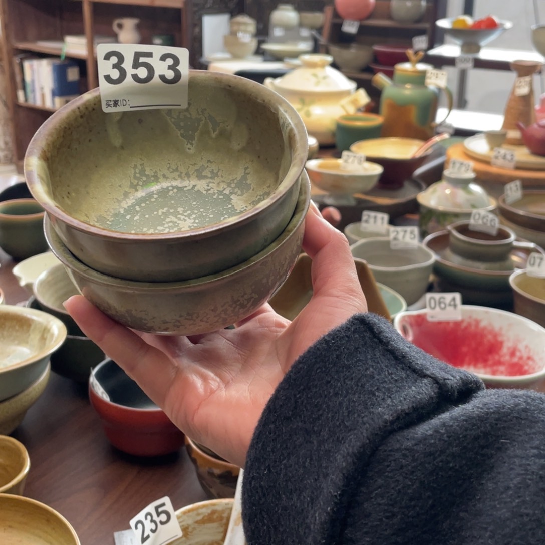 瓷片景德镇手工手作一对