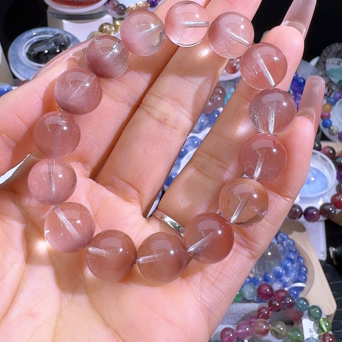 水晶手链未镶嵌天然巴西兔毛手串2