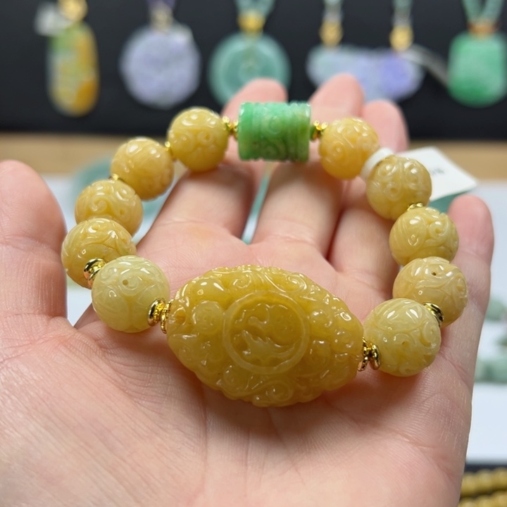 未镶嵌手链翡翠手串
