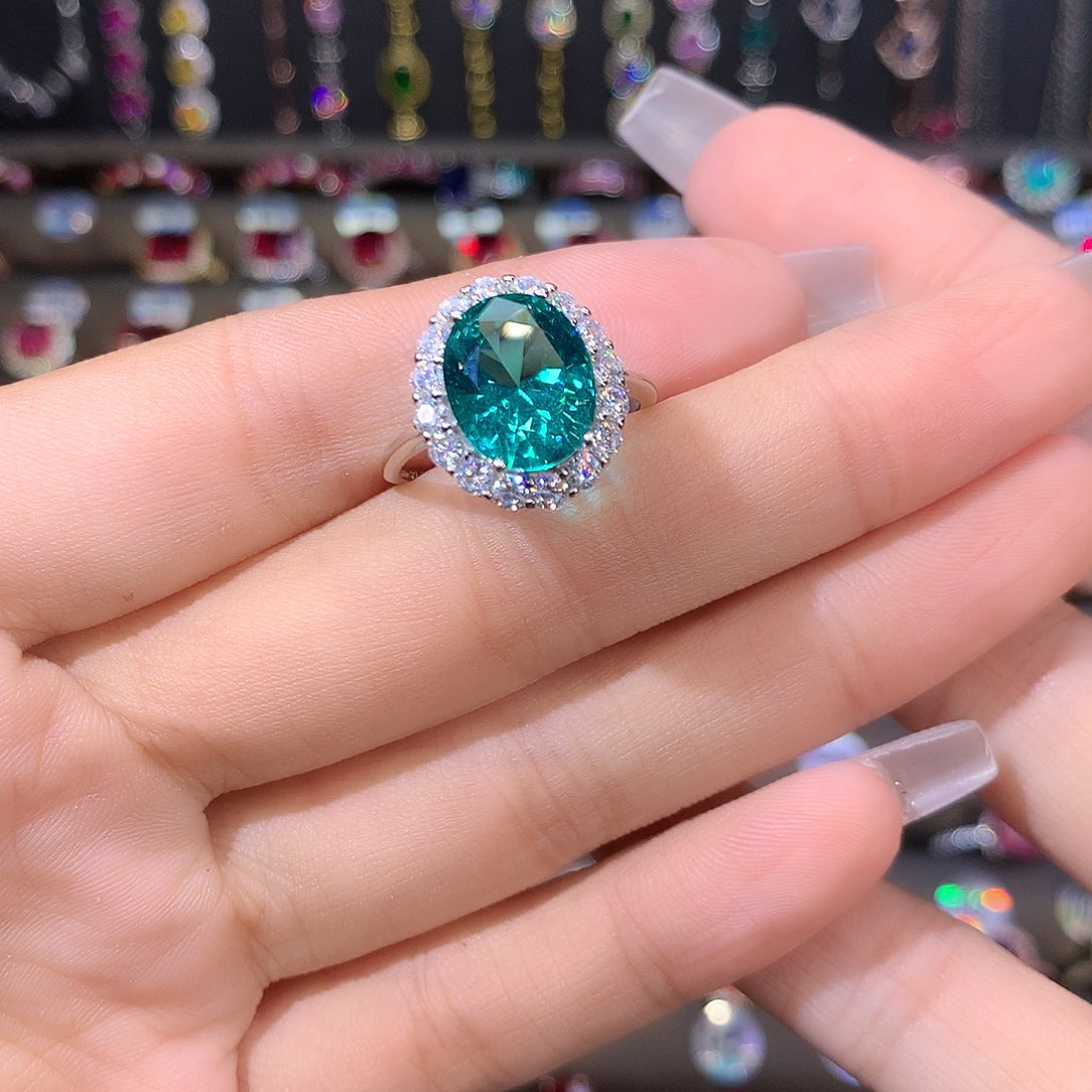 手链银S925镶嵌碧玺白911