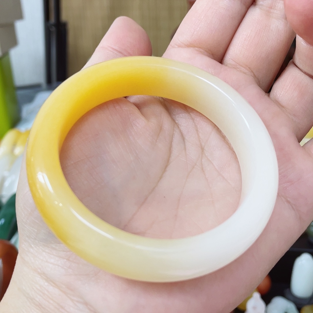 石英质玉（金丝玉）合金手镯