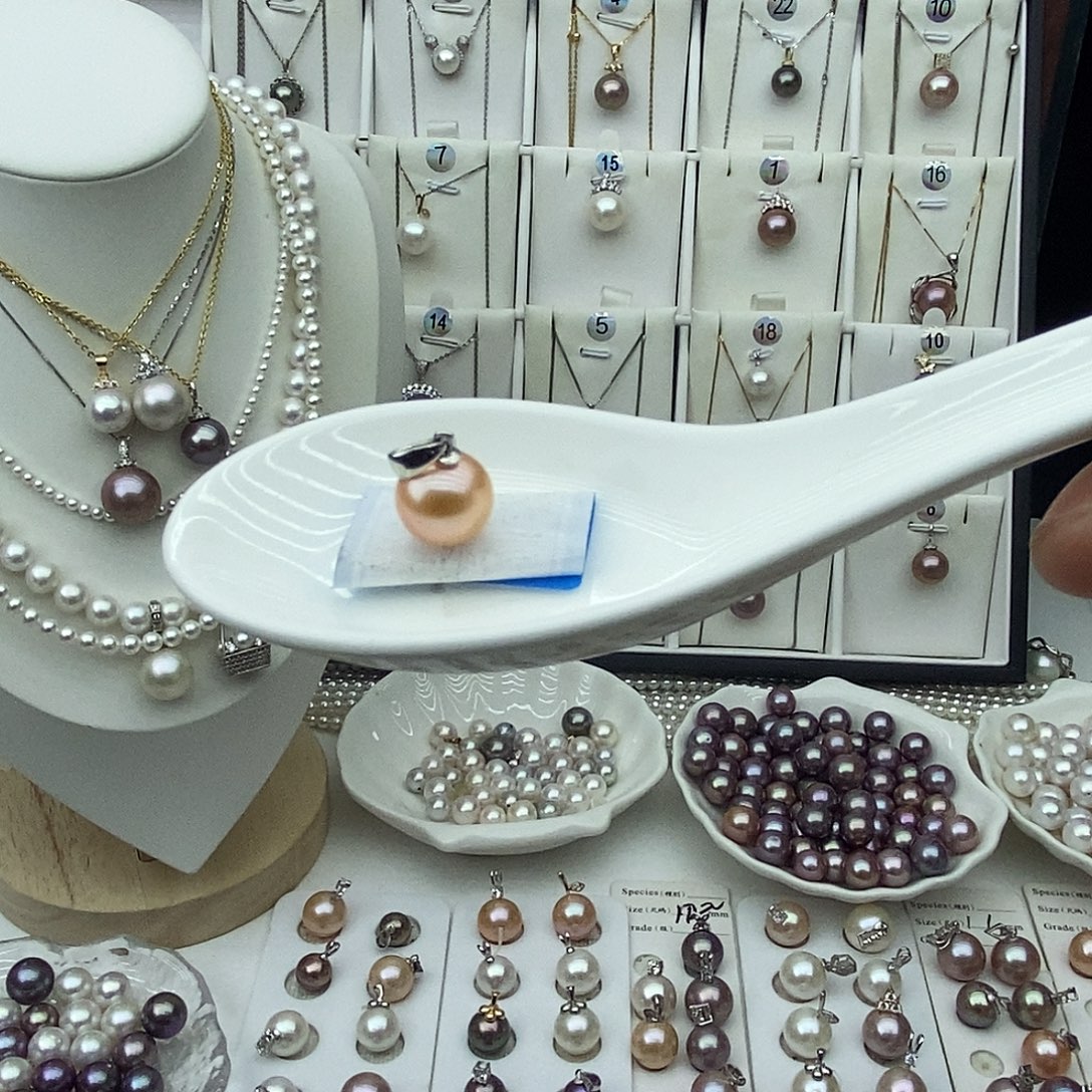 银S925镶嵌淡水珍珠珍珠