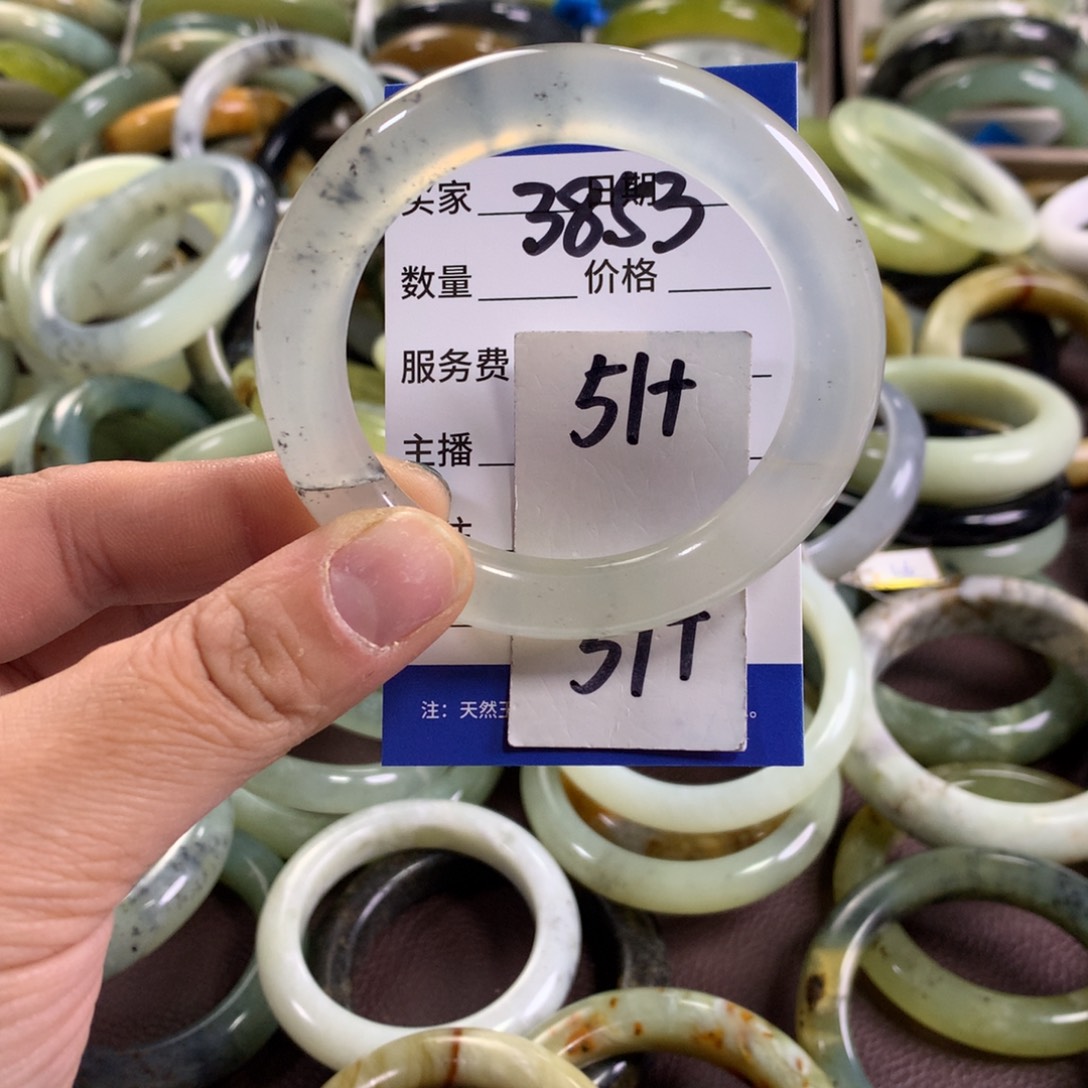 蛇纹石玉未镶嵌手镯3853