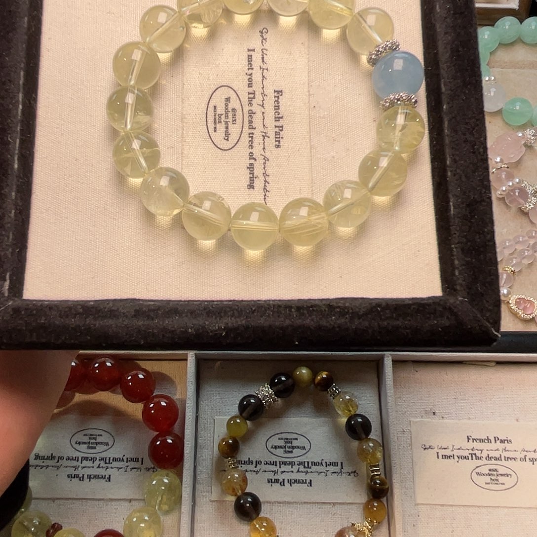 水晶手绳未镶嵌柠檬黄