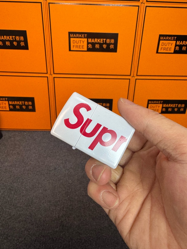 suprme网红白色高档时尚潮流百搭经典打火机
