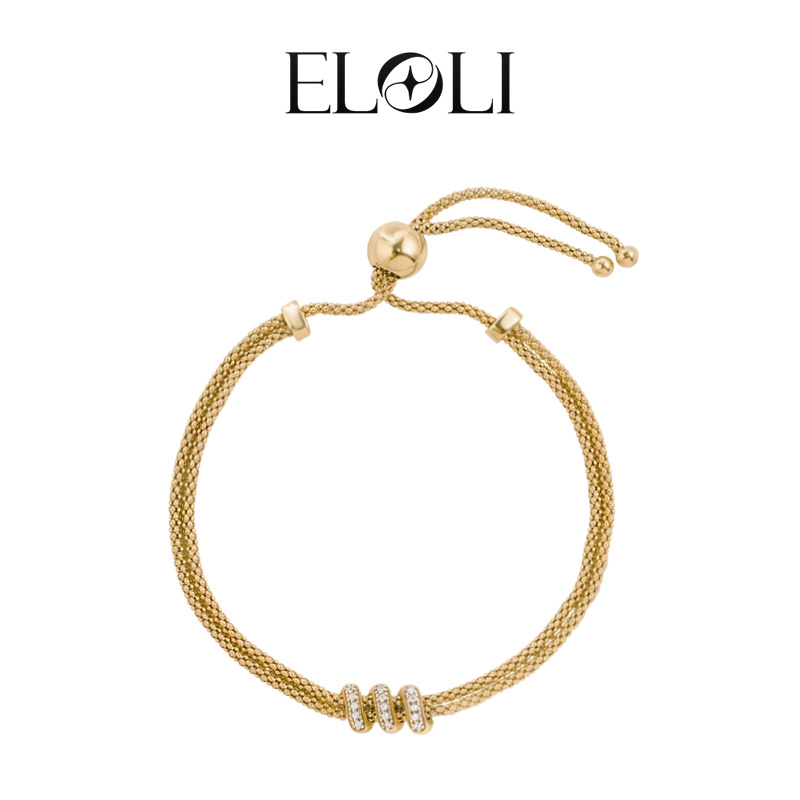 Eloli Viriditas生生不息 925银抽拉调节式轻奢手链 EL0709