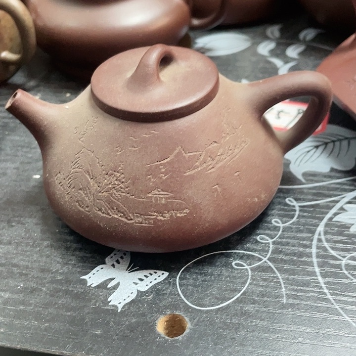 紫砂茶壶微瑕壶石瓢