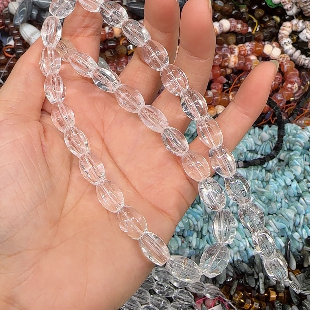 玛瑙/玉髓合金珠宝半成品V*白水晶南瓜拍两64发一条