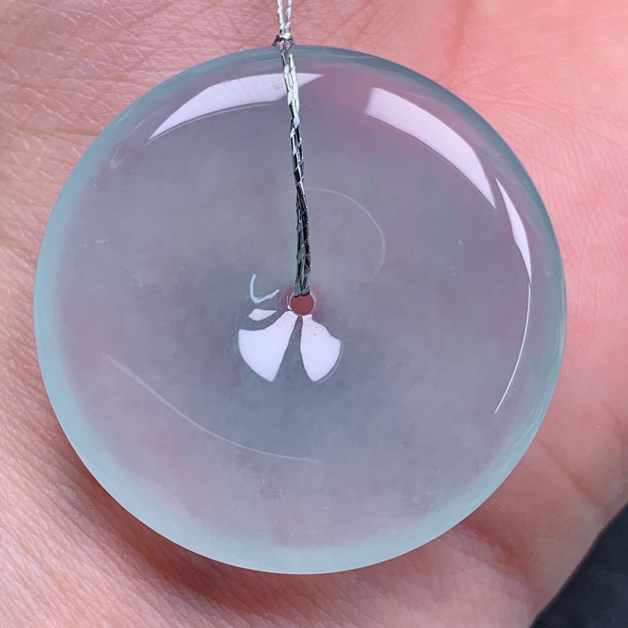 天然缅甸翡翠A货正冰晴平安扣气质精美尺寸36+5.8  370