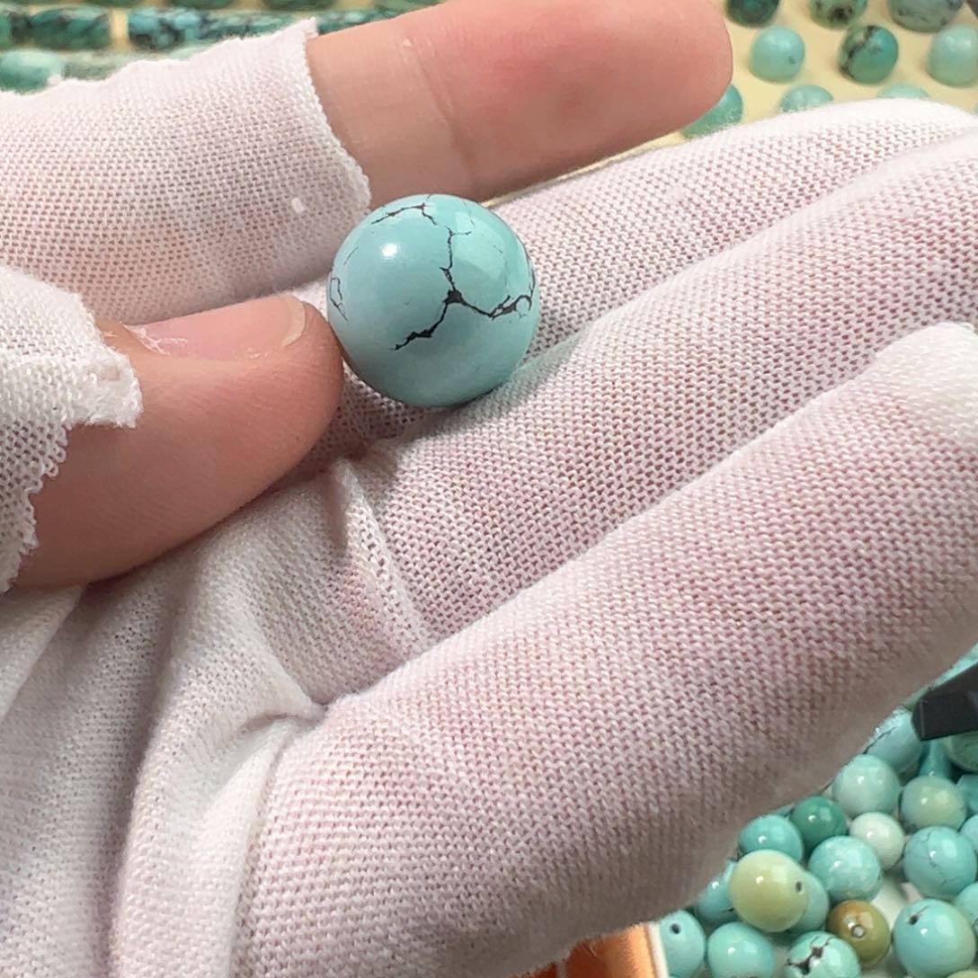 绿松石14.3圆珠未镶嵌