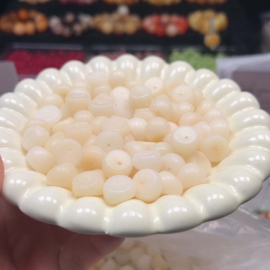 手串菩提根/象牙果微瑕14到15白蒜瓣70颗