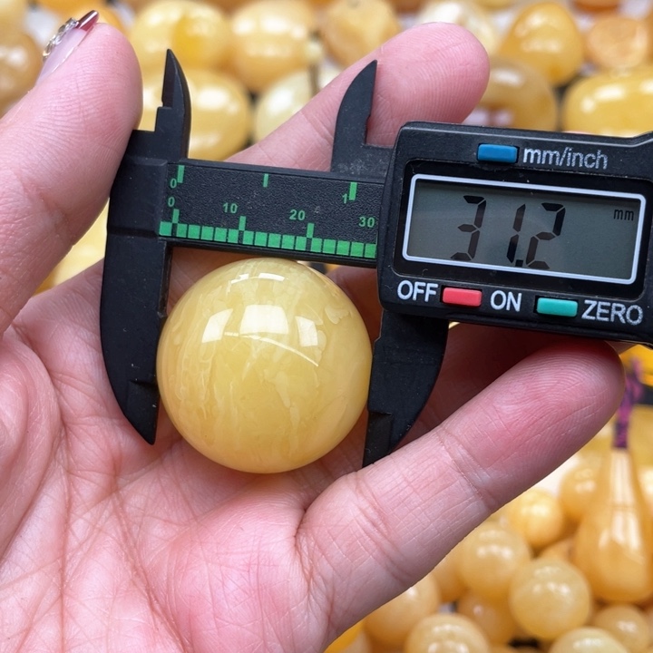 蜜蜡裸石未镶嵌技*蜜蜡转运珠