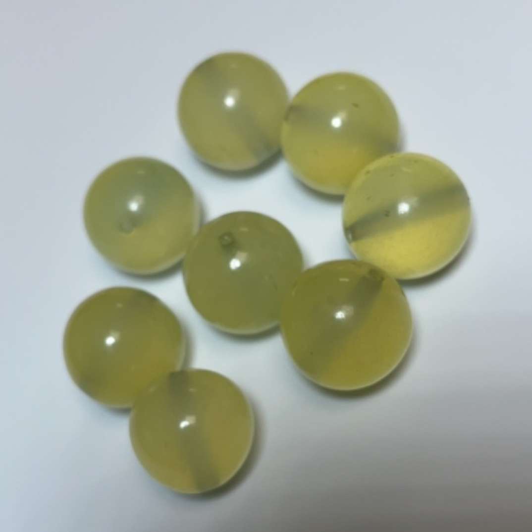 岫玉中辽阳花玉散珠卡13.8左右可盘透可做配饰可穿男女手串或手持