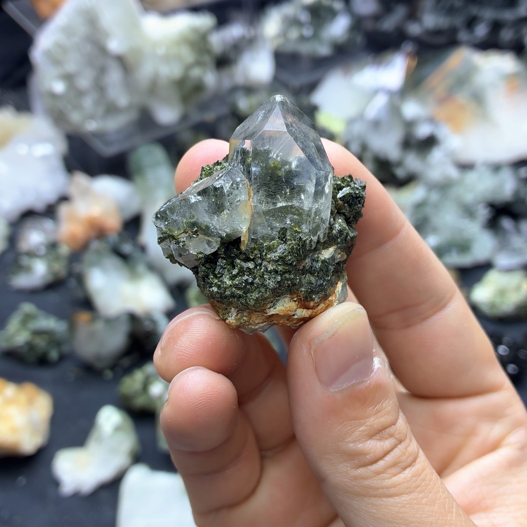 石材超透绿帘兔毛