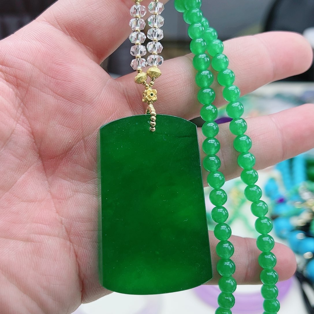 翡翠吊坠(赠链)银S925镶嵌