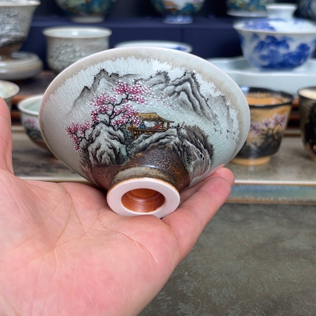 瓷杯子我们观山观水观自在