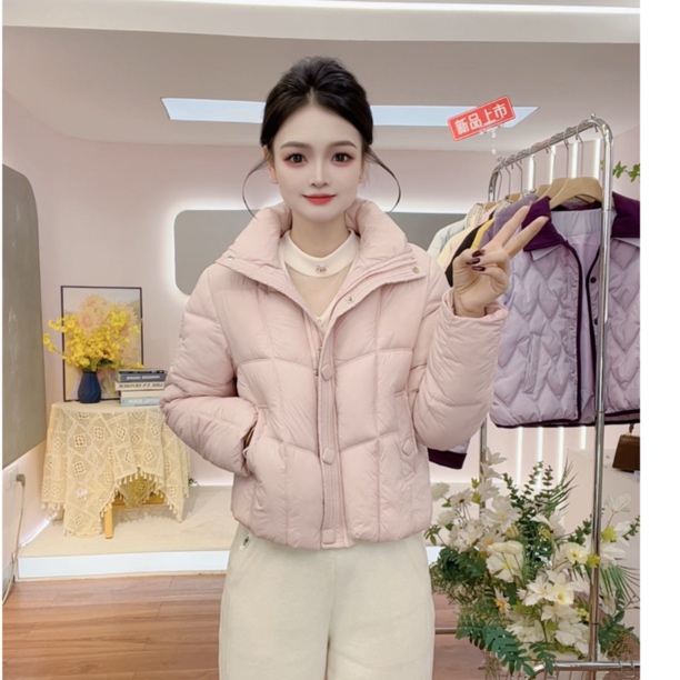 维斯优品冬季新款保暖时尚百搭显瘦洋气短款石墨烯云绒棉服外套