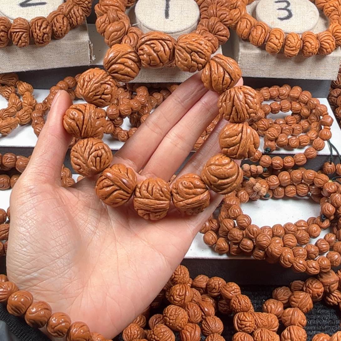 文玩核桃手串一***心C7桃核手串