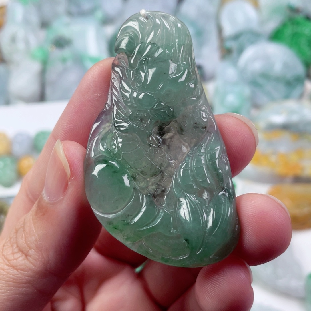 翡翠未镶嵌吊坠(不含链)