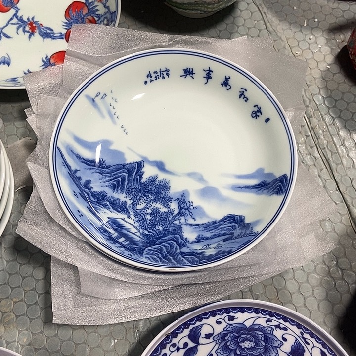 瓷片景德镇陶瓷盘子家和万事兴