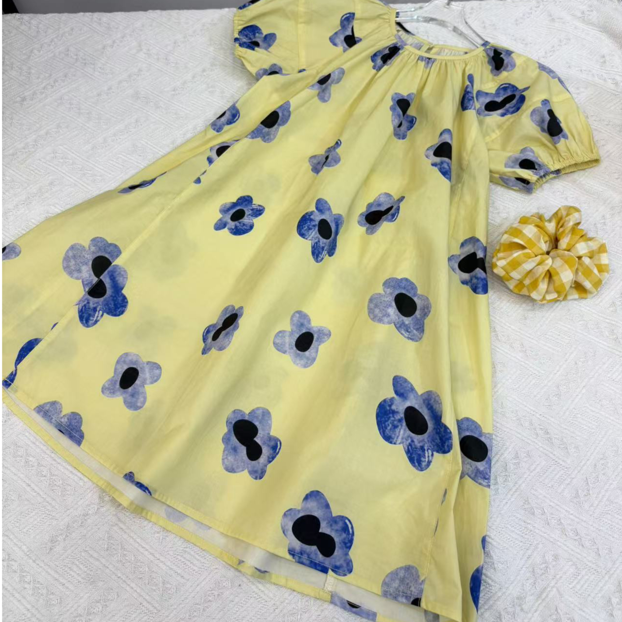 飞飞袖连衣裙女中大童甜美度假连衣裙公主裙Q2126