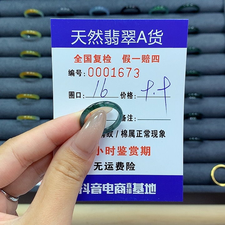 翡翠戒指未镶嵌      1673