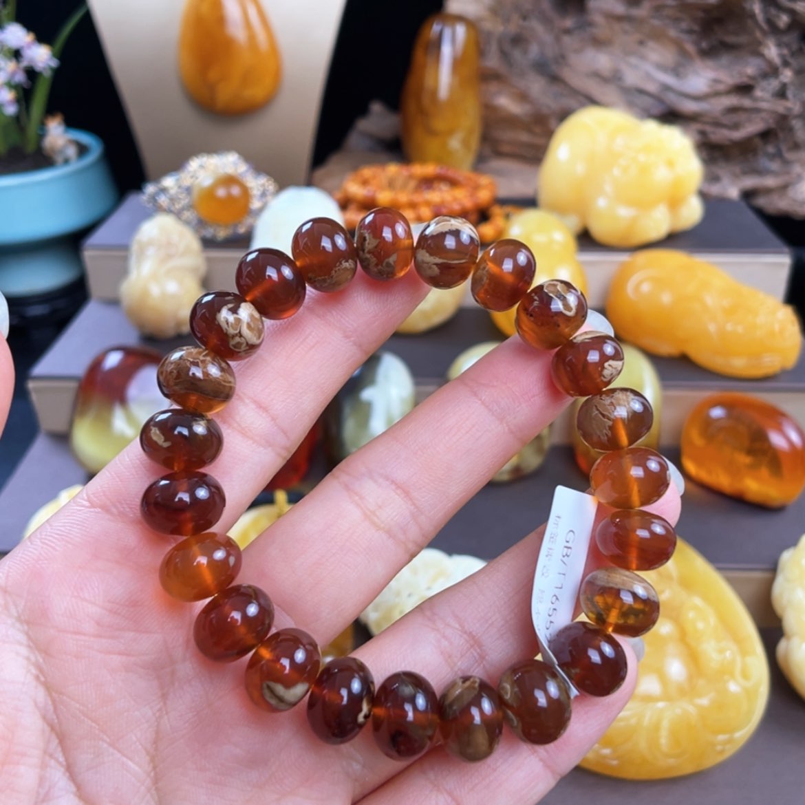 【闪购商品】琥珀珠宝奇石未镶嵌11mm