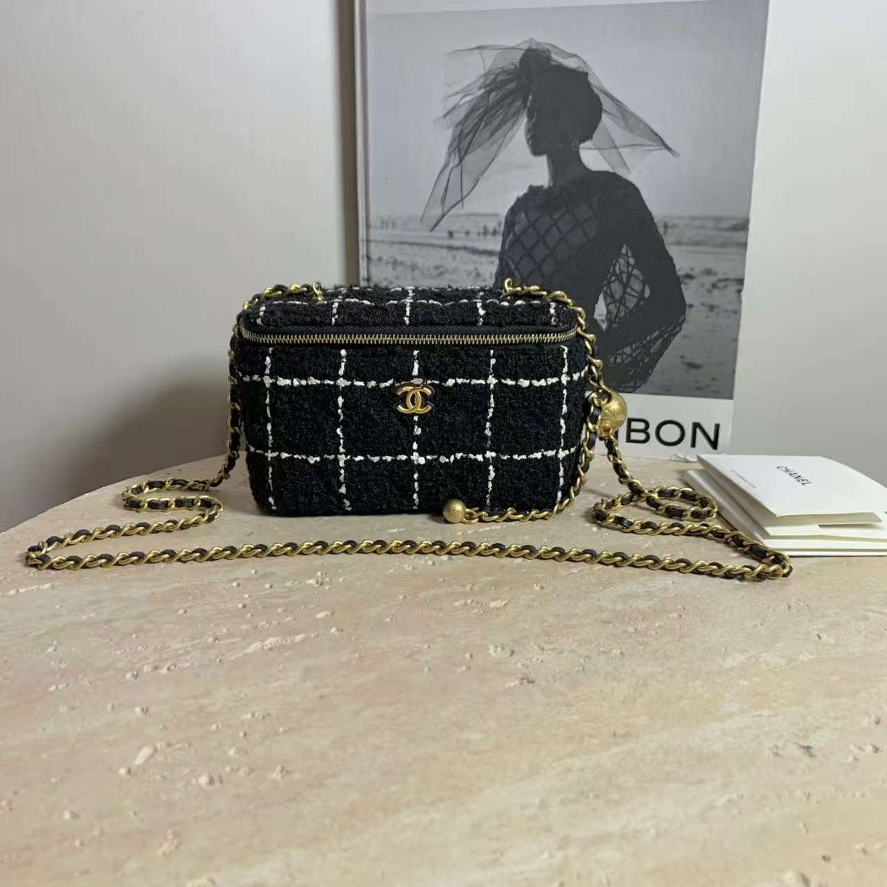 99新 Chanel/香奈儿 毛呢金球长盒子/44176443/12期免息/代卖服务