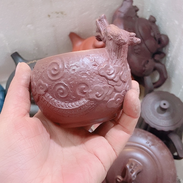 紫砂茶杯宜兴紫砂手工制作