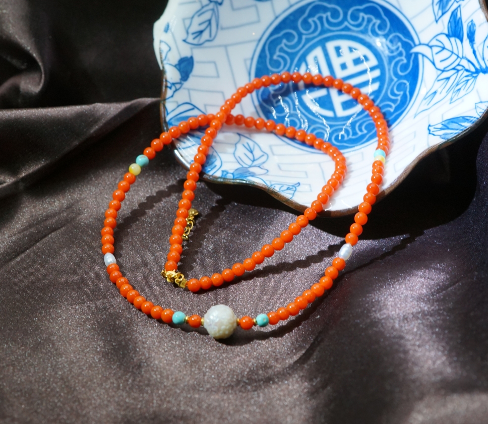 【老板上班了】东堂造物 s925南红锁骨链3.5+ H122809