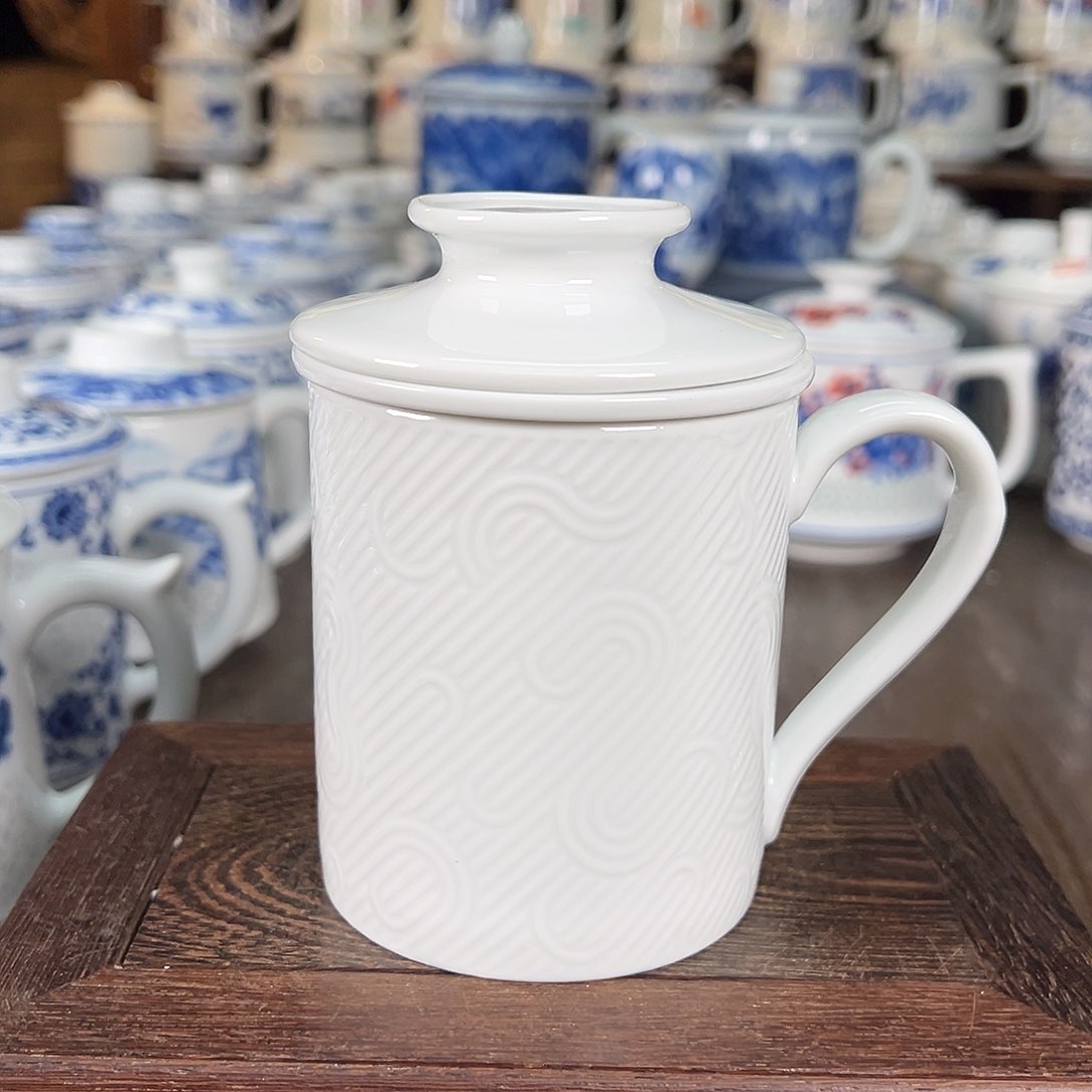 随机景德镇高温陶瓷办公杯