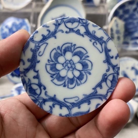 瓷片现代瓷器青花瓷片