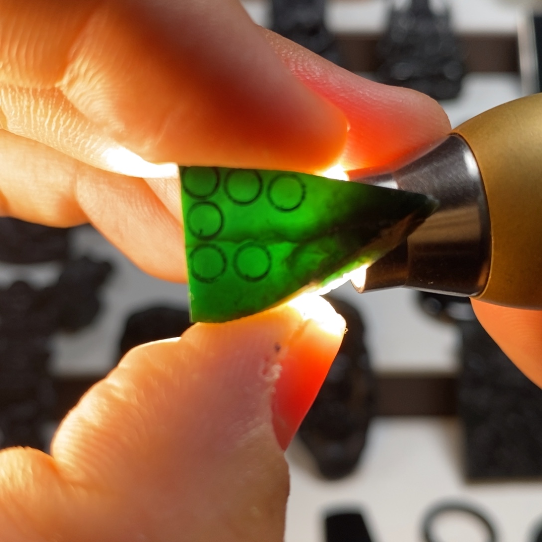 王***位定制翡翠未镶嵌天然缅甸A货墨翠定制珠子