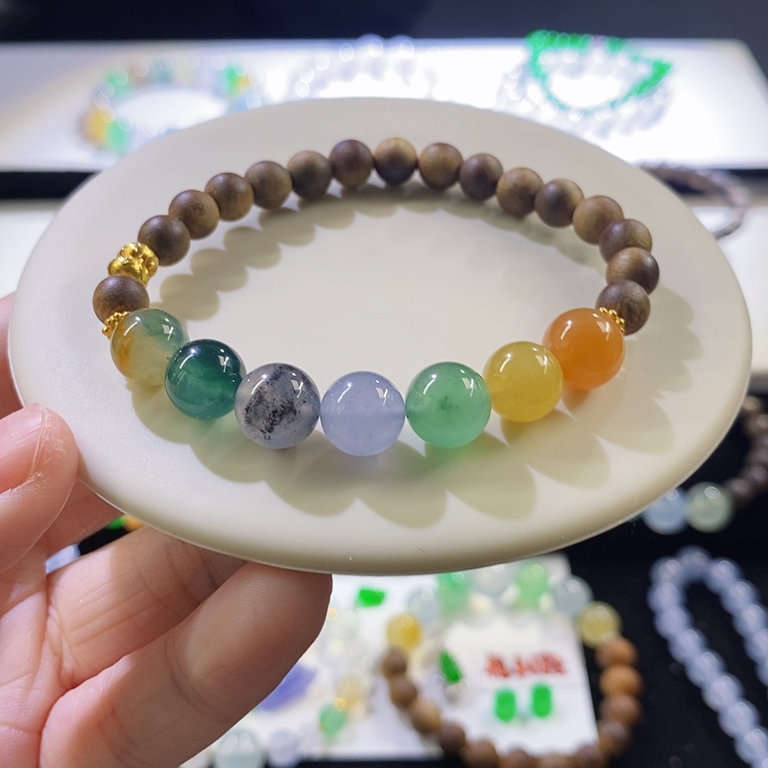 翡翠未镶嵌挂件单圈卡9