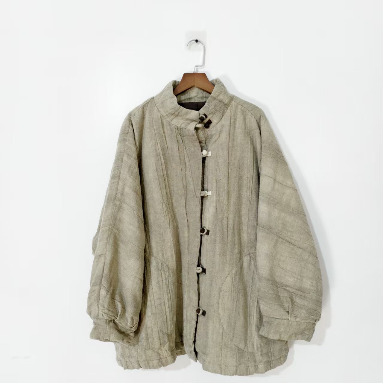 【大梅子推荐】设计款亚麻脏染棉服JG0122A