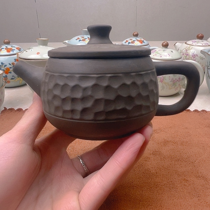 紫砂凤鸣汉瓦壶锤纹