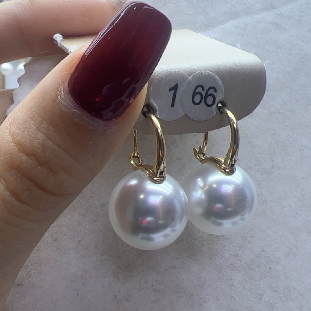 淡水珍珠耳饰18K金镶嵌