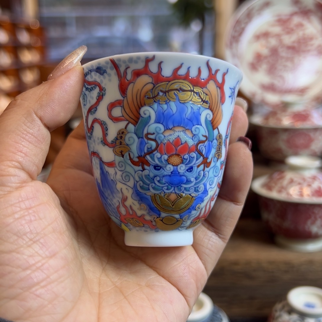 Y冉月观隐貔貅斗彩