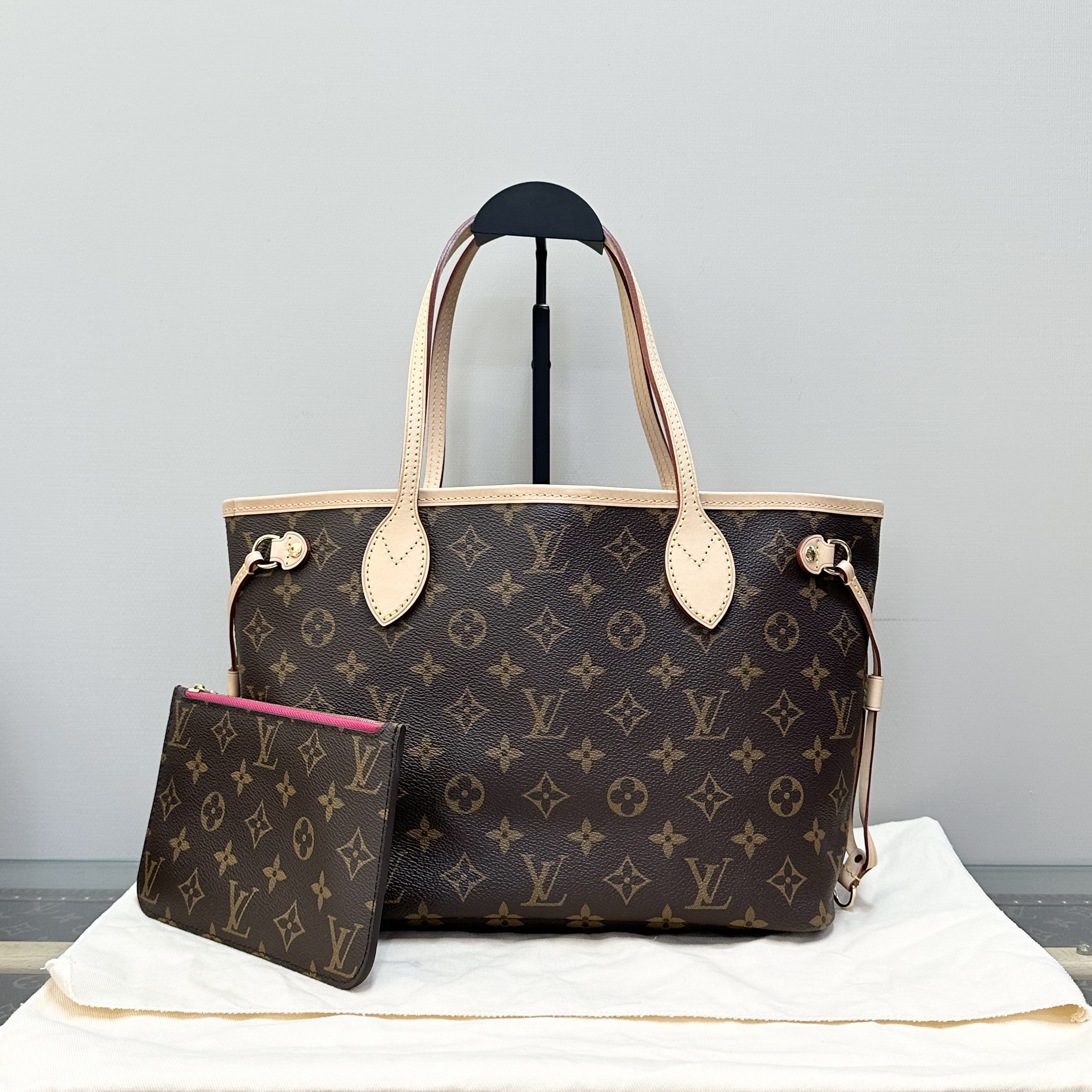 99新 LouisVuitton/路易威登 老花Neverfull小号手提单肩包 20755