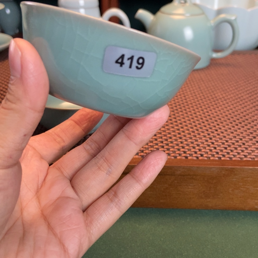 摆件仿古釉瑕疵杯子419