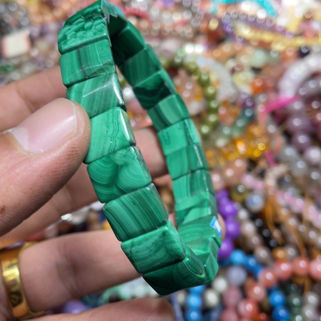 烟晶手链银S800镀金镶嵌