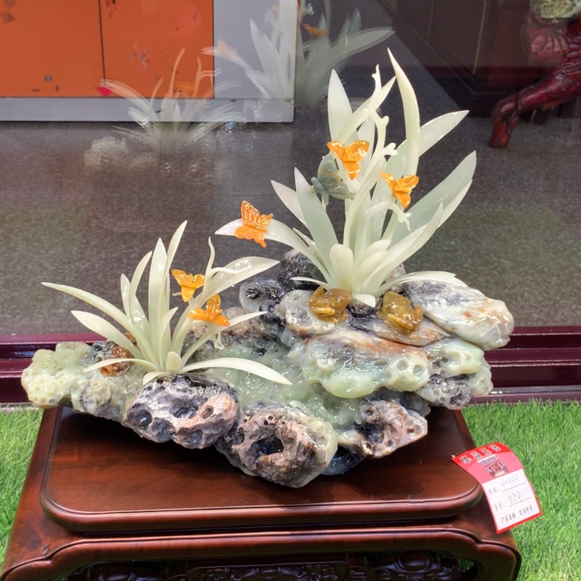 【闪购商品】蛇纹石玉摆件覆膜未镶嵌