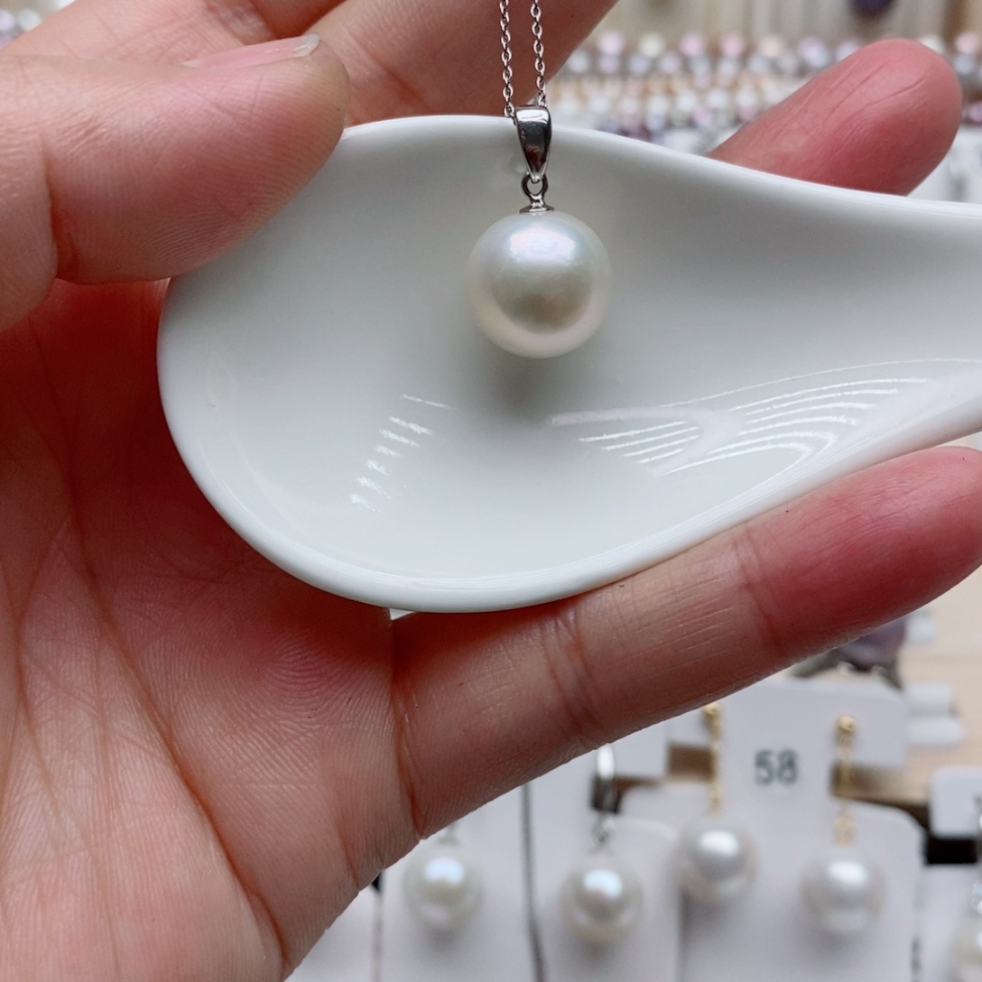 淡水珍珠银S925镶嵌颈饰