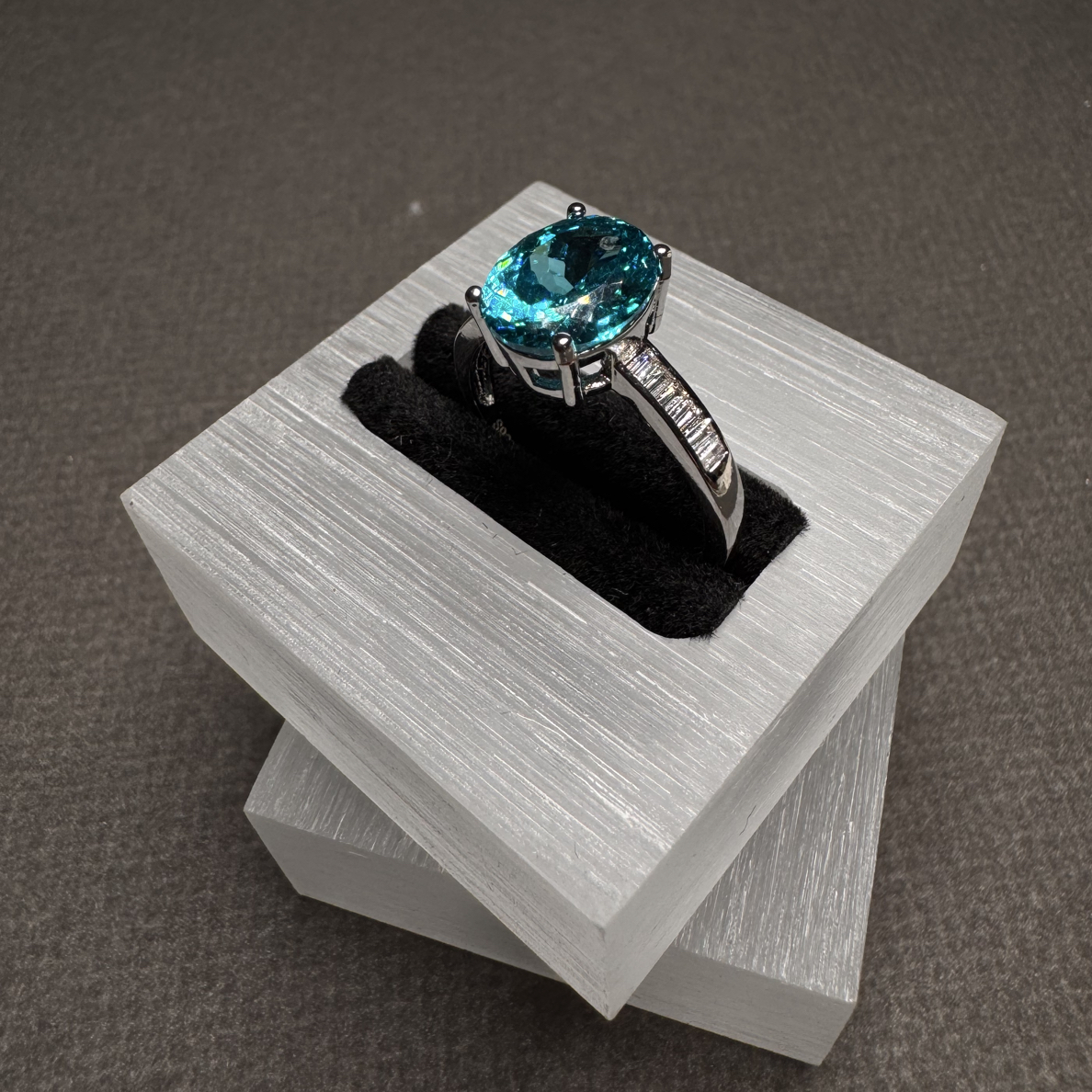 925银银制品 帕拉伊巴霓虹感一抹揉碎的星光T方