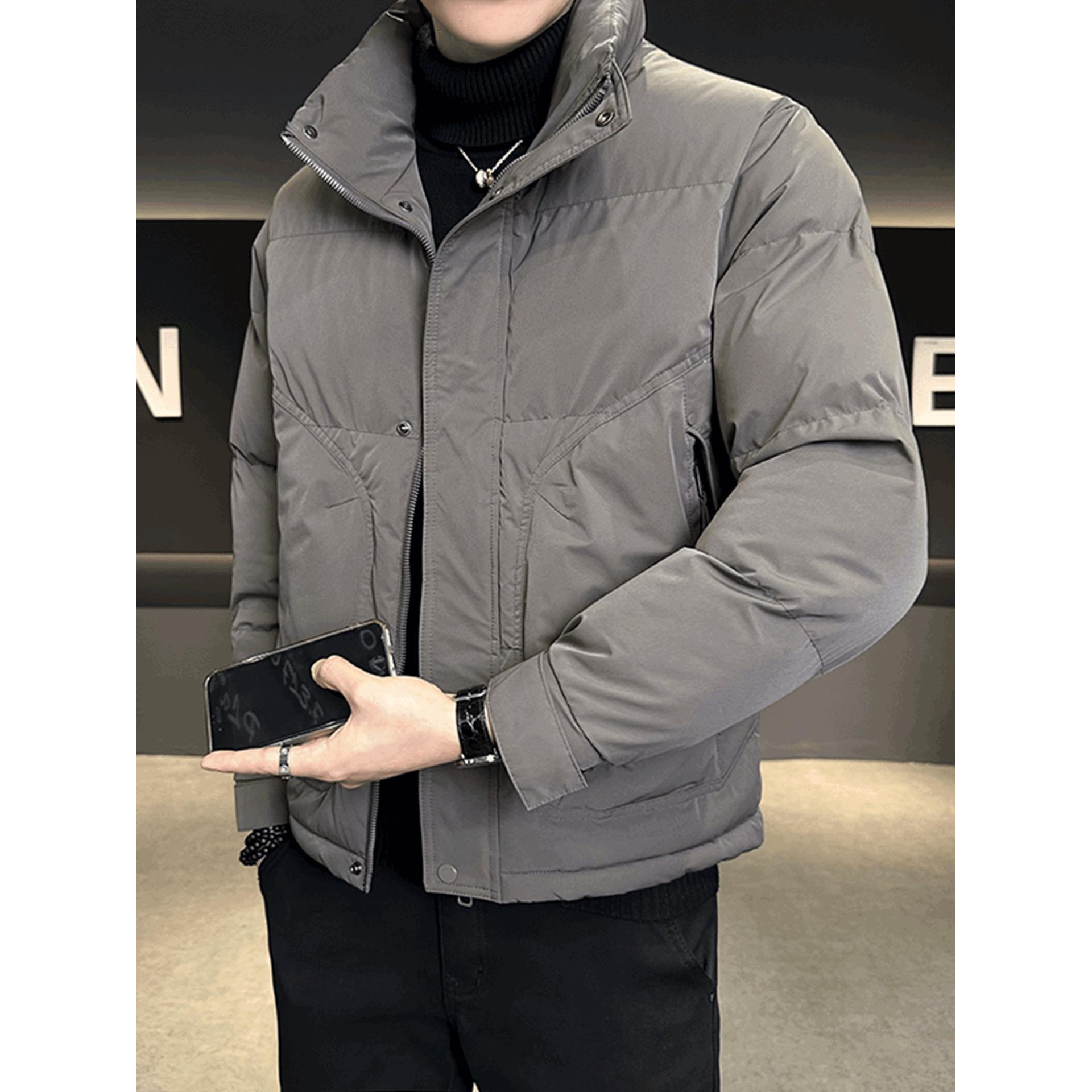 轻奢痞帅男装2025冬季新款立领棉衣潮流加厚保暖棉袄防寒服外套男