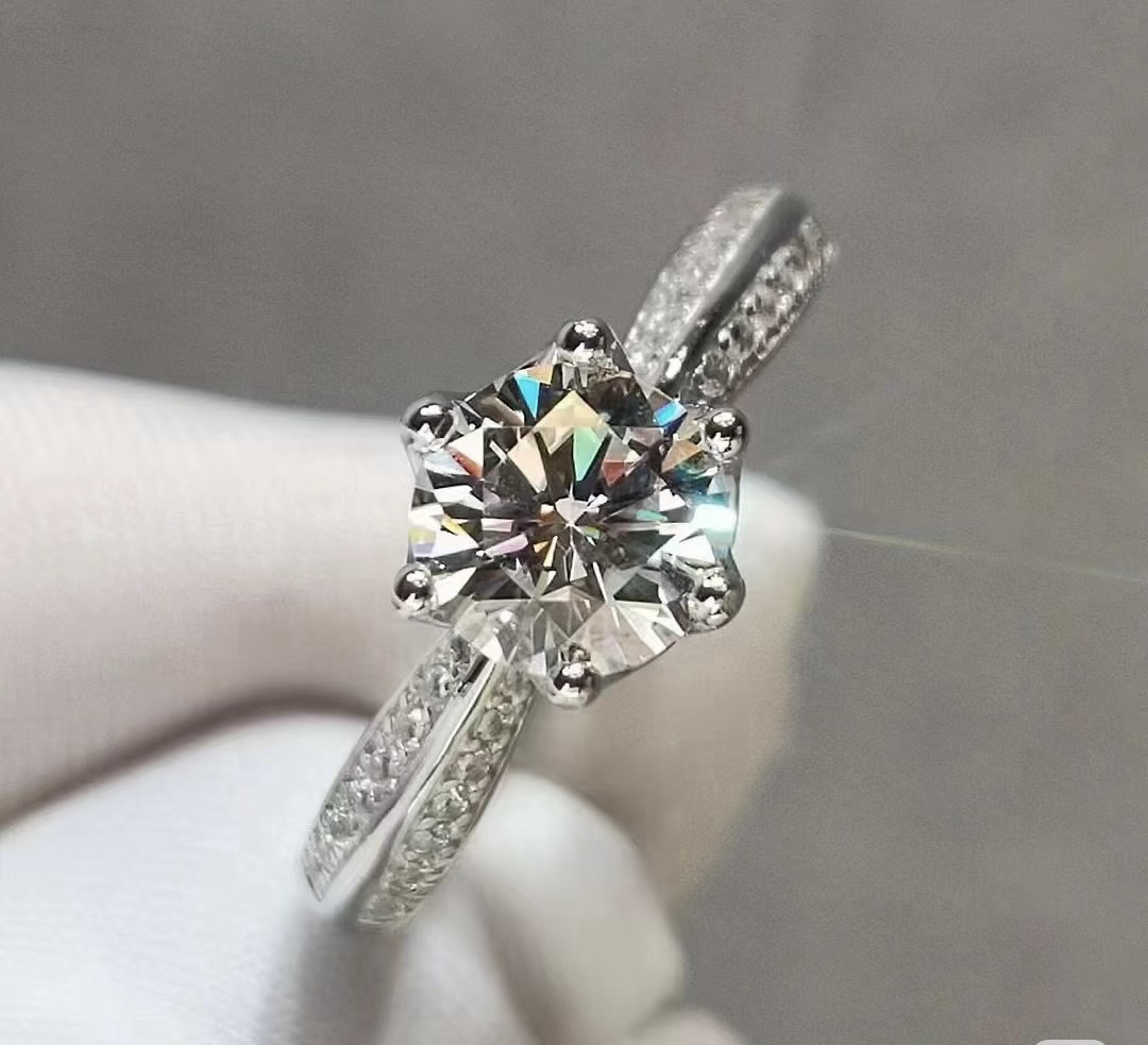 【南非优品】DIY 1.0CT 半壁江山女戒气质