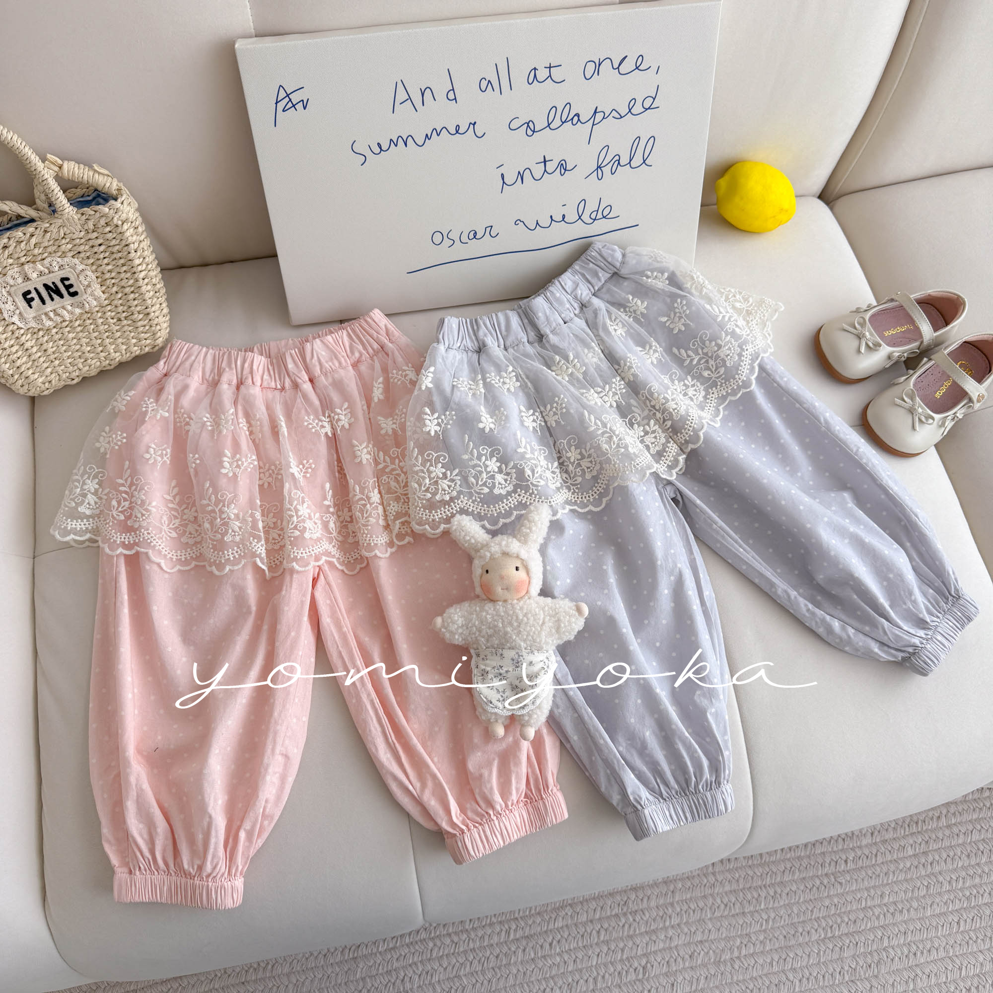 【现货】252-优米优卡-童装2025夏季新款女童屁帘休闲裤-252057